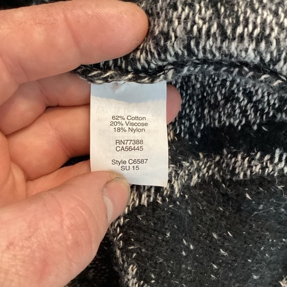 Madewell All Angles Drape Front Cardigan Size XS/S Gray Black - Picture 7 of 7